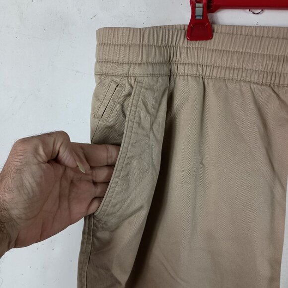 Lane Bryant Chino Pants Pull On Womens 24 44x27 Khaki Tapered Leg Athleisure - Picture 3 of 10